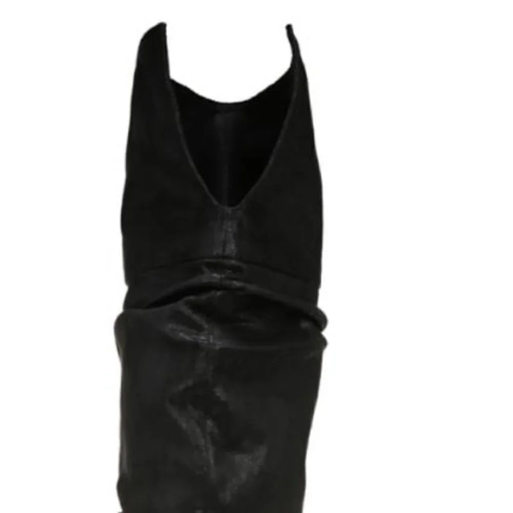 W315-A Black Jada High Shaft Slouch Boots 5 M